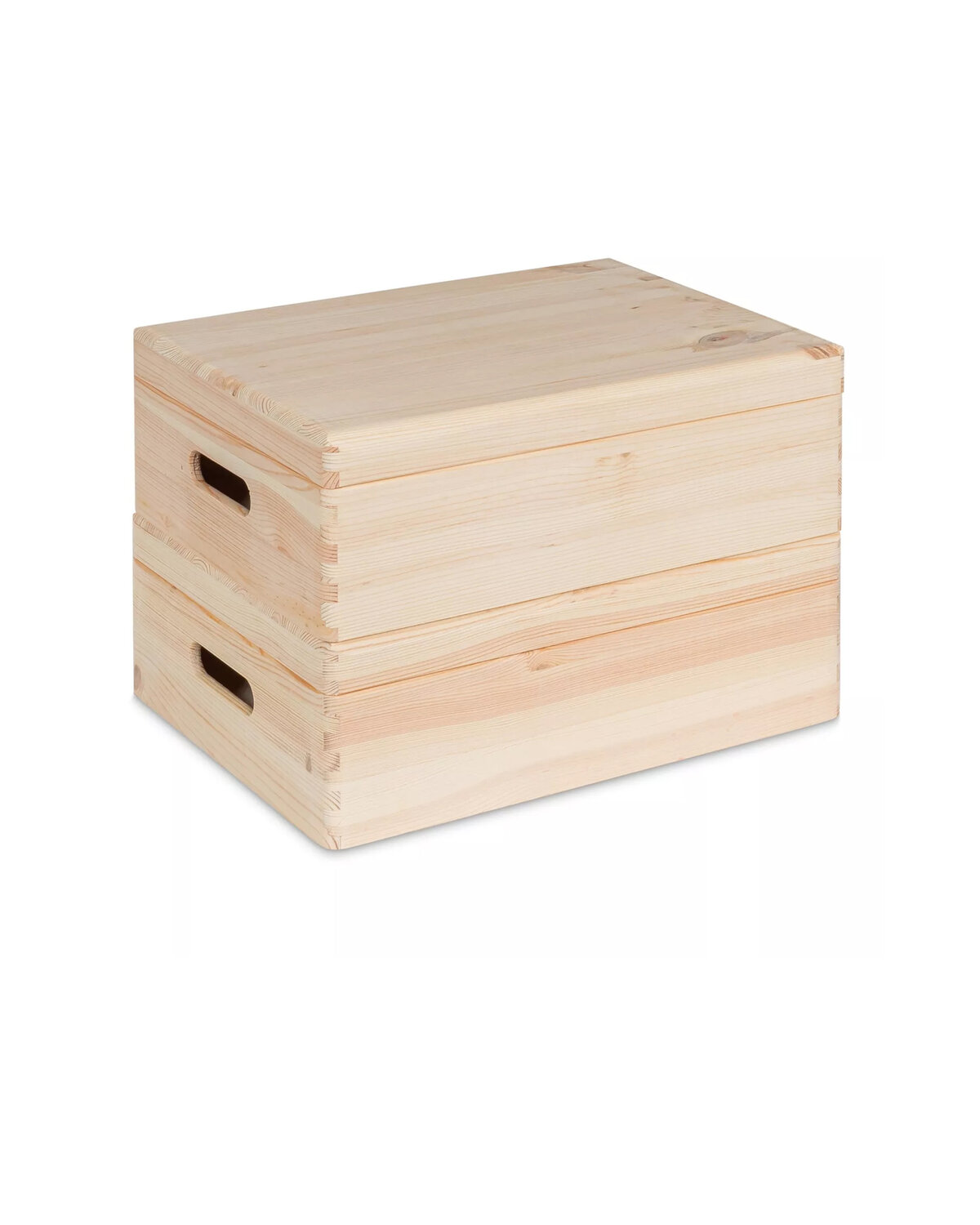 Houten stapelset KIM MIDI 2: 1x KIM MIDI open- 1x KIM MIDI deksel